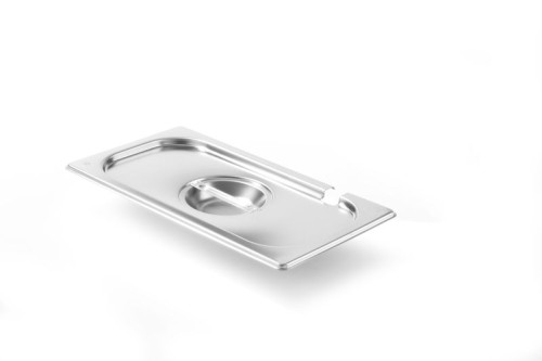 HENDI Gastronorm-Deckel mit Löffelaussparung - 0,7 mm Stärke GN 1/3