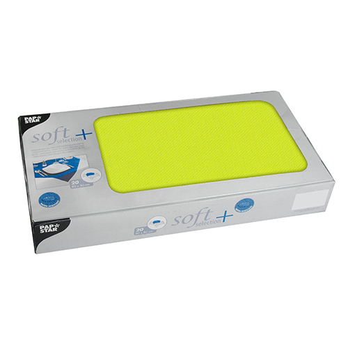 20 Mitteldecken, stoffähnlich, Vlies "soft selection plus" 80 cm x 80 cm limonengrün von Starpak