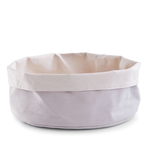 Zeller Brotbeutel, rund, Baumwolle, grau/créme