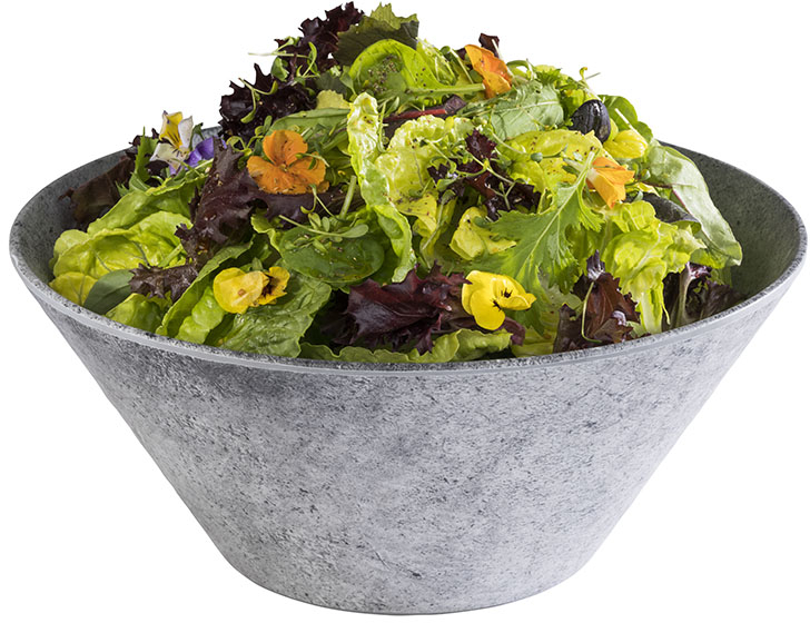 Schale -ELEMENT- Ø 28 cm, H: 12 cm Melamin Farbe: Betonoptik 3 Liter spülmaschinengeeignet stapelbar nicht