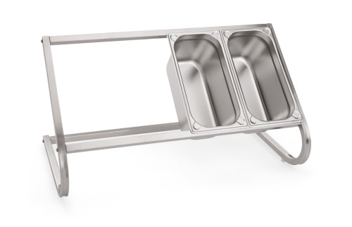 GN Buffetgestell. Chromnickelstahl. einreihig, mit rutschhemmenden Füßen, passend für 4