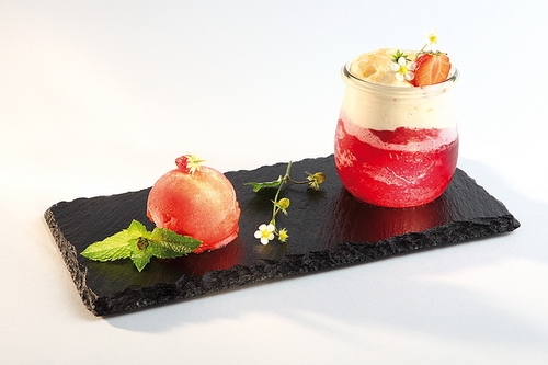 Naturschieferplatte 25 x 12 cm Materialstärke 6-9 mm mit Absatz Ø 6 cm möbelschonende Füßchen gebrochene Kanten glänzende,