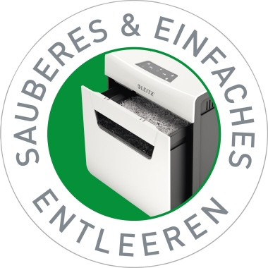 Leitz Aktenvernichter IQ 3M Protect Premium P-5 Partikelschnitt weiß