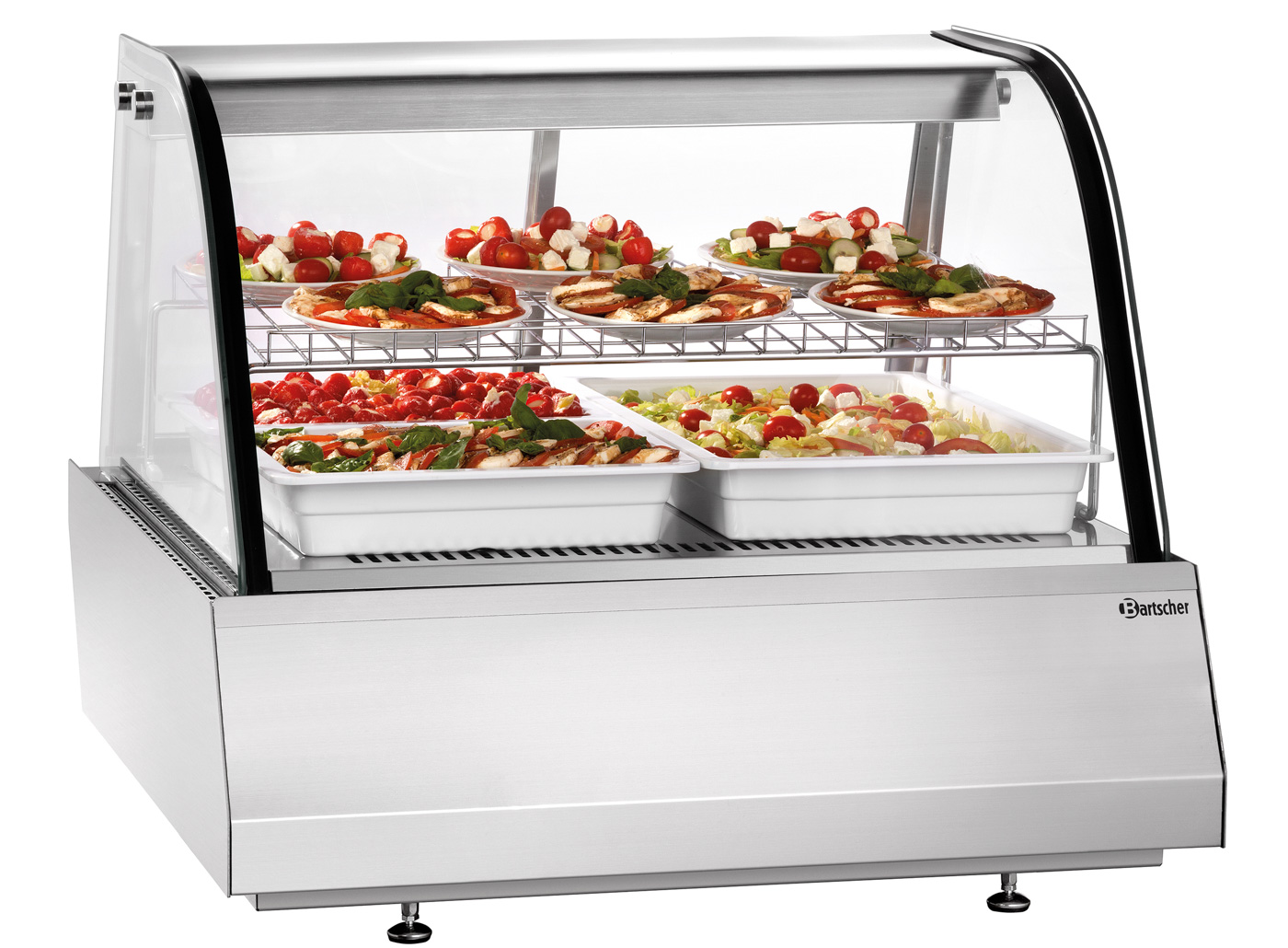 Bartscher Melamin-Behälter-Set 1/2GN T65 | Ausführung: Ohne Perforation | Maße: 32,5 x 26,5 x 65 cm. Gewicht: 0,95 kg