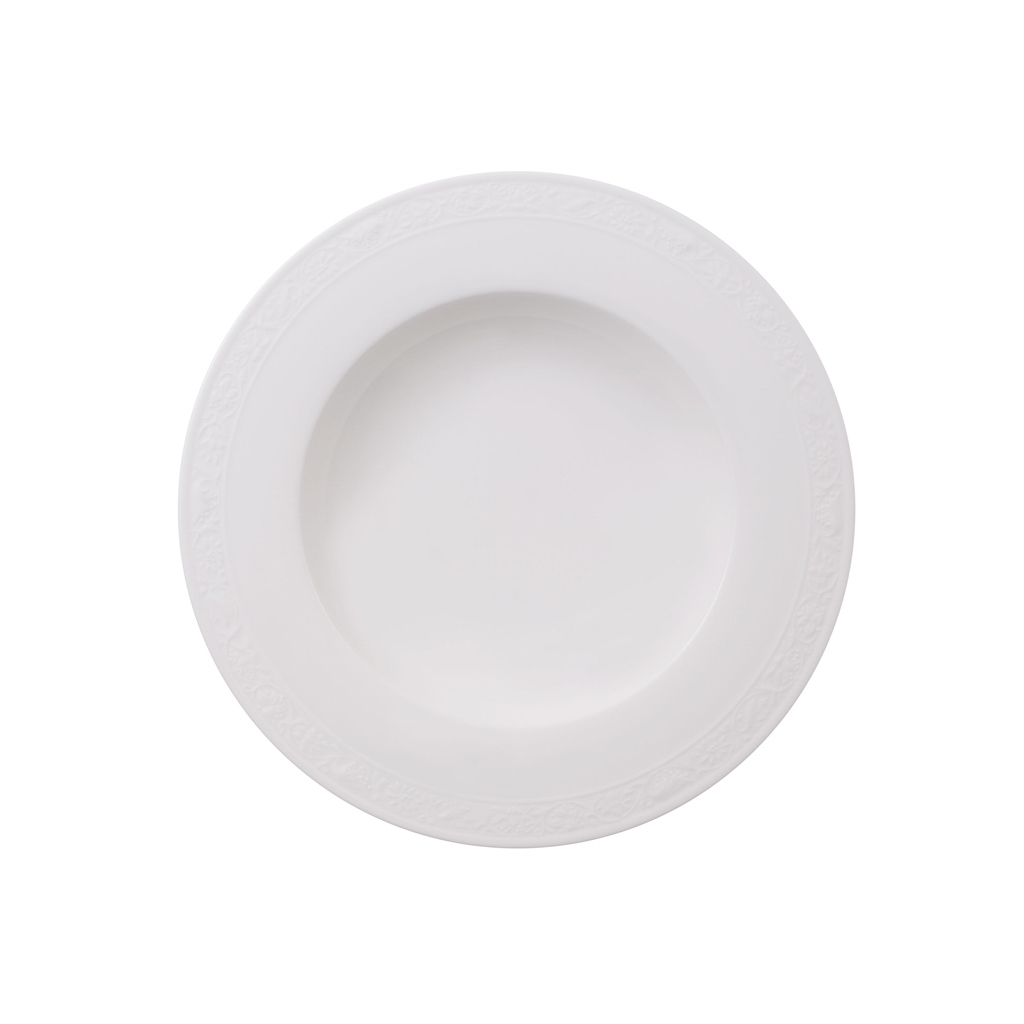 Villeroy und Boch Suppenteller - Maße: 24,6 x 24,6 x 3,3 cm / Ser.: White Pearl