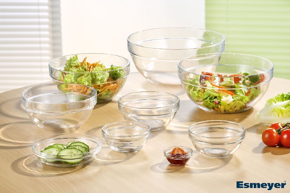 Glasschale EMPILABLE, Inhalt: 0,33 Liter, Durchmesser: 120 mm, Höhe: 54 mm, stapelbar.