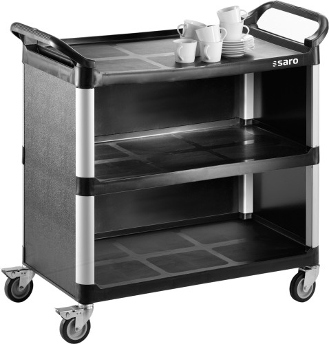 SARO Transportwagen / Servierwagen Modell ZOKA 1 - Material: Kunststoff, Leichtmetall - 3 Borde, Tragfähigkeit ca. 100 kg - 4