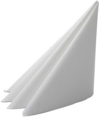 DUNI Zellt.Serv.40x40 3lg. 1/4 F. weiss 250 Stück