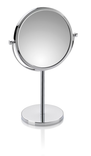 KELA Standspiegel Fabienne Metall silber glänzend 23,5x13,5x37,5cm 20,0cmØ