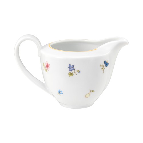 Seltmann Gießer 2 0,25 l, rund, Form: Community, Dekor: 57387 Streublume gelbe Linie, hohe Kantenschlagfestigkeit, Made in Germany