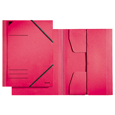 Leitz Eckspanner DIN A4 Pendareckarton, recycelt rot, Maße: 24,2 x 31,8 cm (B x H), Verwendung für Papierformat: DIN