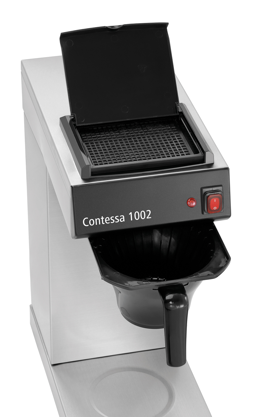 Bartscher Kaffeemaschine Contessa 1002 |Steuerung: Kippschalter | Maße: 21,5 x 40 x 52cm. Gewicht: 6,5 kg