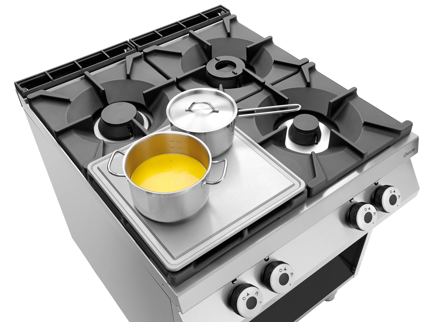 Bartscher Bratplatte 900-G | Mit Saftrinne: Ja |Maße: 39 x 39 x 1,9 cm. Gewicht: 10,8 kg