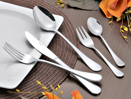 24-tlg. Besteck CELINE Edelstahl 18/0, poliert Ausgangsmaterialstärke 2.2/2.0 mm im Geschenkkarton mit Fenster