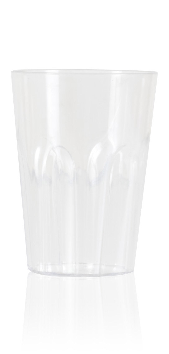 ARAVEN Becher aus Polycarbonat mit 250ml Füllvermögen, durchsichtig