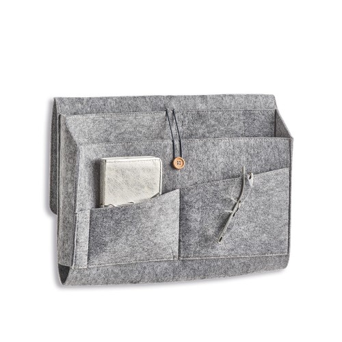 Couch-Organizer, Filz, grau. Länge: 400 mm. Breite: 300 mm. Höhe: 70 mm