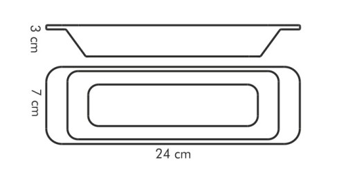 Schale GUSTITO, länglich, 24 x 7 cm