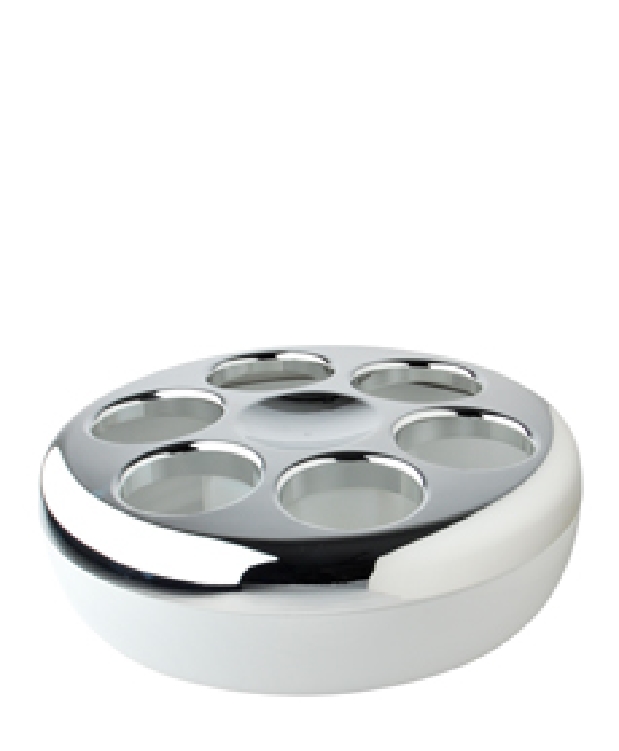 Helios Flaschenkühler PURE, inkl. Kühlakku, Farbe: weiss/chrom, Höhe: 109 mm, Durchmesser: 300 mm