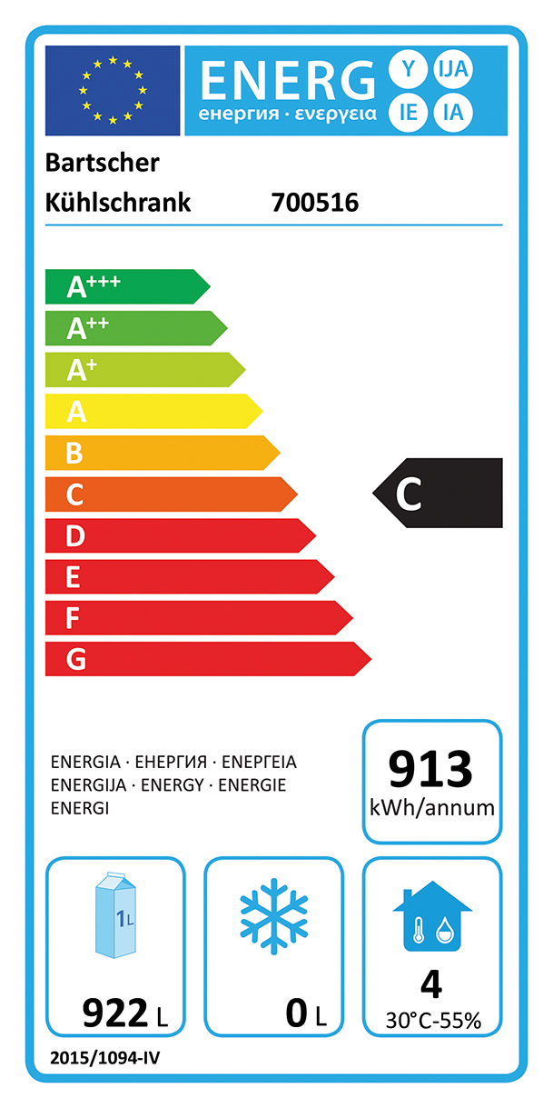 Bartscher Kühlschrank 1400 GN211 | Innenbeleuchtung: Nein | Maße: 132 x 85,5 x 2050 cm. Gewicht: 162 kg