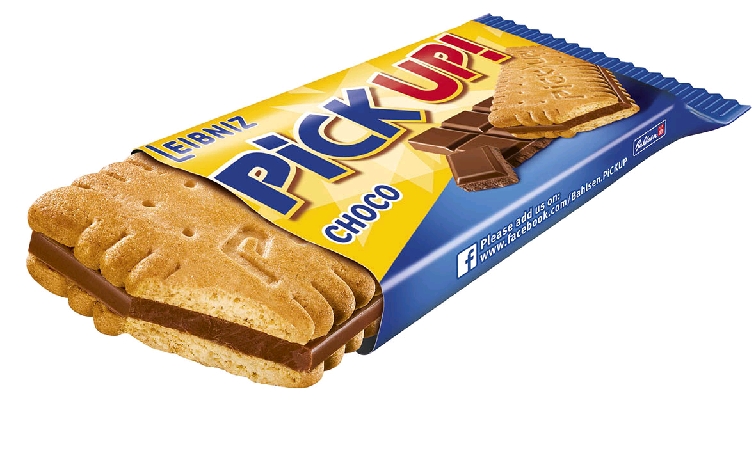Leibniz PiCK UP! Choco, Inhalt: 24 Stück á 28 g je Karton.