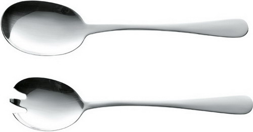 2-teiliges Salatbesteck SYLVIA, Edelstahl 18/0, poliert. Länge: 20,8 cm. Materialstärke 2,2 mm.