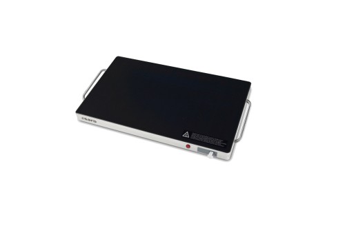 SARO Warmhalteplatte Modell TARENT - Material: Gehäuse Edelstahl / Platte - gehärtetes Glass - Heizzonen: 1 - Für Töpfe, maximal : 395 x