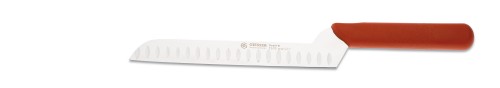 Käsemesser mit Kullenschliff roter Griff Giesser - Made in Germany