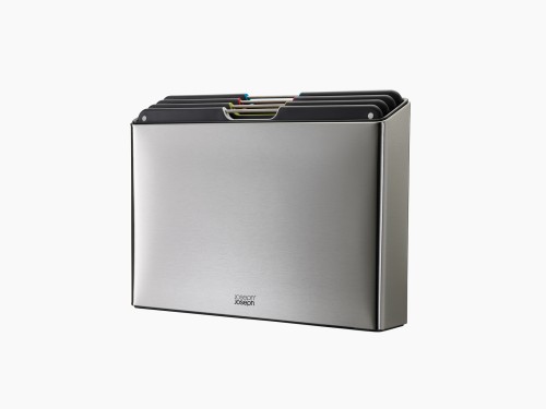 Joseph Joseph Folio Steel 4-teiliges Schneidebrett-Set – Edelstahl