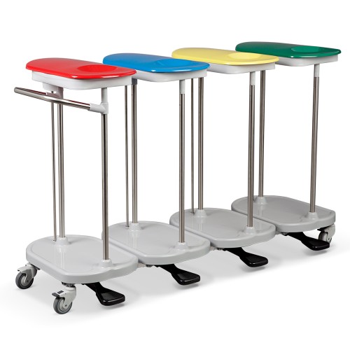 ETHERNASOLID® MULTICART Abfallsammler 4-fach, fahrbar, koppelbar