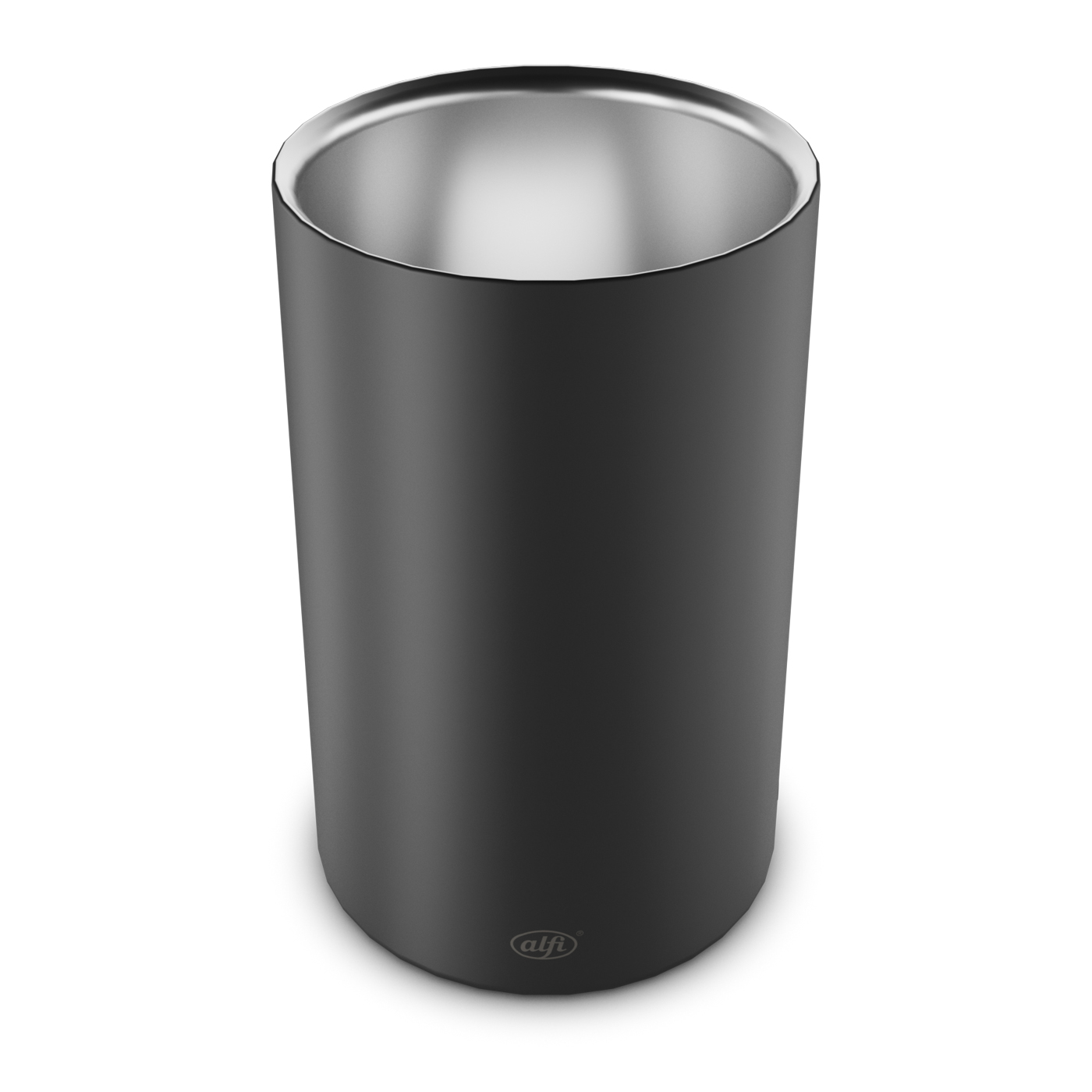 Flaschenkühler VINO aus doppelwandigem Edelstahl; velvet black mat; frei von BPA für gesunden Genuss