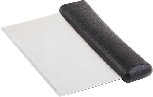 Teigschaber / Abstecher 15,5 x 8 cm Edelstahl-Klinge rutschfester Griff aus Polypropylen, schwarz hitzebeständig