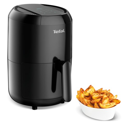 Tefal EY3018 Easy Fry Compact Heißluftfritteuse (1400 W, Kapazität: 1,6 L, 6 Kochprogramme, digitales Display, Timer, gesund ohne Fett/Öl,
