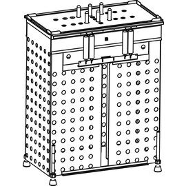 BLANCO Universalspender zum Einbau von unten aus rostfreiem Edelstahl, unbeheizt, inkl. 6 Führungsstäben, Kapazität: abhängig von der