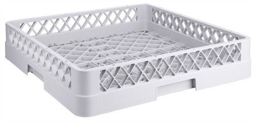 Geschirrspülkorb UNIVERSAL grobmaschig, aus grauem Polypropylen, DIN 66075-F, stapelbar, hitzeresistent bis +120C Länge außen: 50 cm,