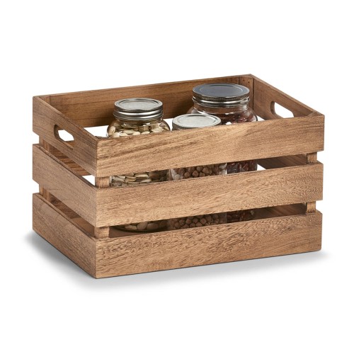 Aufbewahrungs-Kiste, Holz lackiert, 35x25x20 cm. Farbe: natur. Diese praktische Aufbewahrungskiste wurde aus hochwertigem Holz gefertigt und