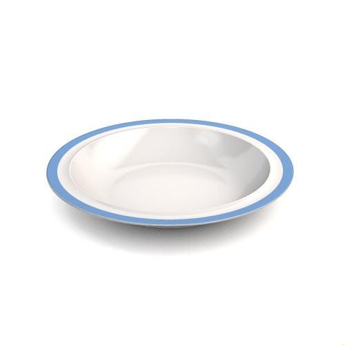 Ornamin Teller tief 505, Ø22cm Rand hellblau