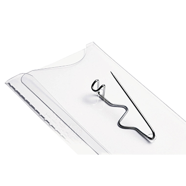 DURABLE Namensschild 90 x 54 mm (B x H) Wellennadel transparent 50 St./Pack.