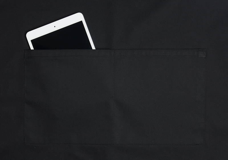 Latzschürze Basic mit Schnalle und Tasche - Maße: 75 x 90 cm (Breite x Länge)