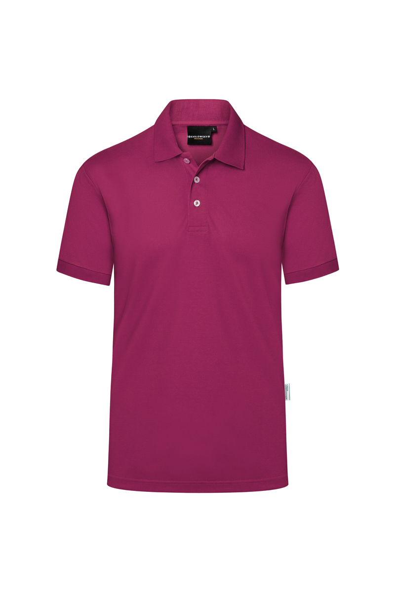 Herren Workwear Poloshirt Modern-Flair, aus nachhaltigem Material , GR. S , Farbe: fuchsia , von Karlowsky