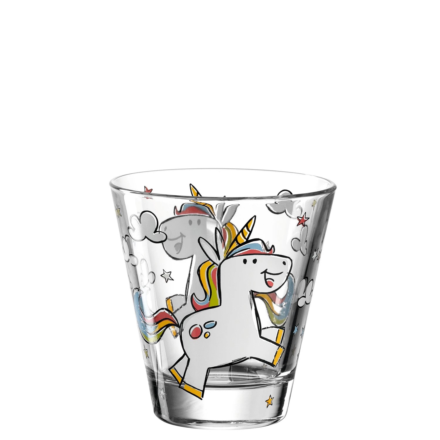 Leonardo Bambini Kinderbecher 215ml Motiv: Einhorn, 120 ml Nutzinhalt Durchmesser 85mm, Höhe 90mm