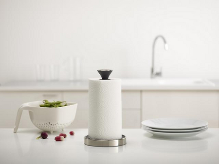 Joseph Joseph Push&Tear - Küchenrollenhalter für einfaches Abreißen - grau