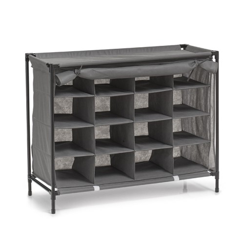 Zeller Textil-Schuhregal, 16 Fächer, Vlies/Metall 84x35x66 cm