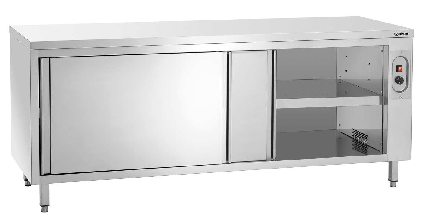 Bartscher Wärmeschrank 700, B2000 | Tiefe Innen:620 mm | Maße: 200 x 70 x 85,0 cm. Gewicht: 112 kg