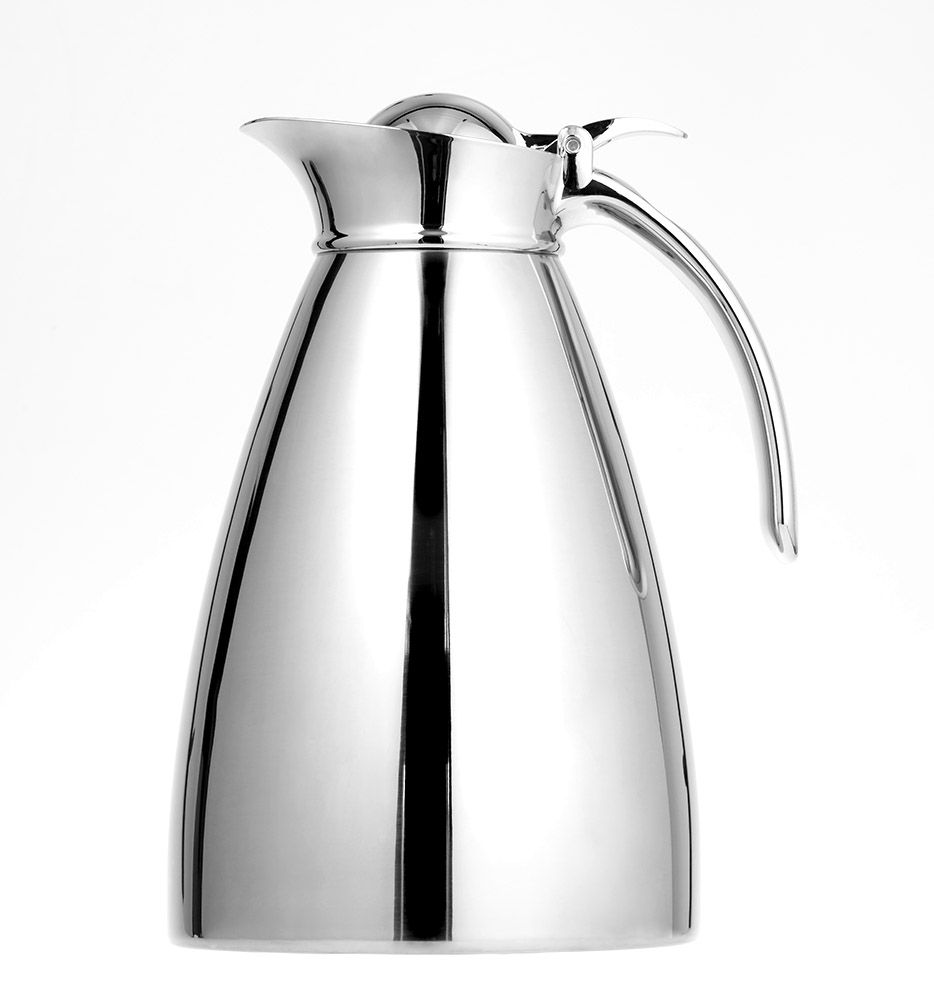 Isolierkanne EMPIRE, Inhalt: 1,5 Liter, Höhe: 210 mm, aus Edelstahl 18/10, doppelwandig, unzerbrechlich, spülmaschinengeeignet,