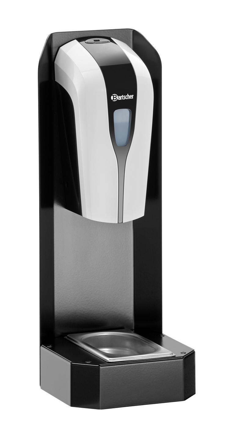Bartscher Desinfektionssäule XS2 520 |Abtropfschale integriert: Ja | Maße: 19,5 x 18,5x 52,0 cm. Gewicht: 2,9 kg