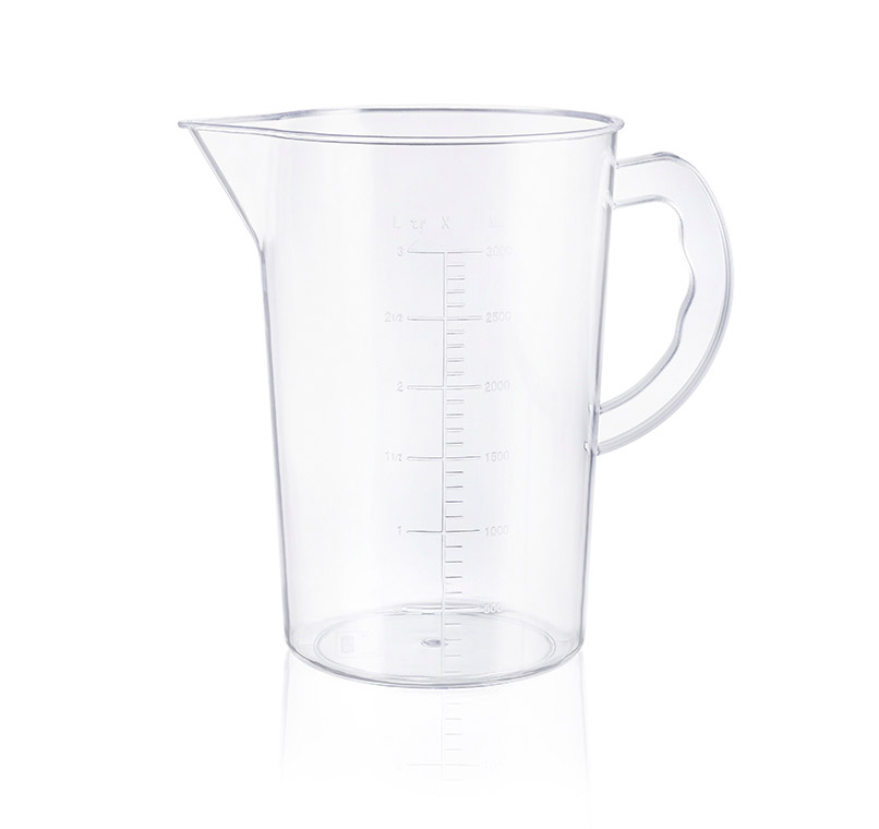 ARAVEN Messbecher mit Messskala und 3 Liter Füllvermögen, aus Polypropylen