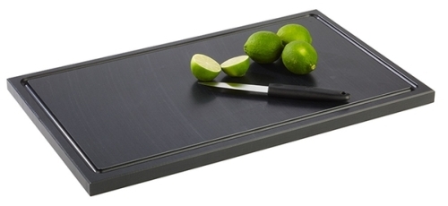 Schneidebrett -BAR- 50 x 30 cm, H: 2 cm Polyethylen (HDPE) mit Ablaufrinne Antirutsch-Füßchen spülmaschinengeeignet Farbe: