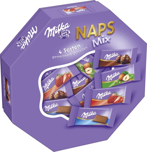 Milka Naps Mix, Naps aus Schokolade, 4 Sorten 138G