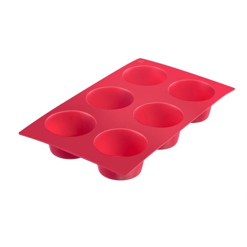 Westmark 6er Silikon Muffin-Backform, rot