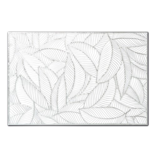 Platzset "Farn", Kunststoff, silber. Länge: 450 mm. Breite: 300 mm. Höhe: 1,1 mm